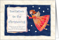 Christening invitation, hymn of orthodox baptism card
