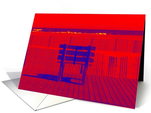 Bench at Belmar Boardwalk card (745454)