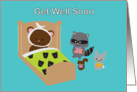 Get Well Soon Bear and Animal Friends card