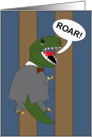 For Male Boss’s Day Tyrannosaurus Rex Dinosaur card