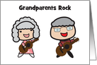 Grandparents Day Grandma and Grandpa Rocks with Guitars card