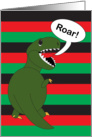 Kwanzaa Tyrannosaurus Rex Dinosaur card