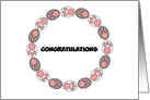 Congratulations Round of a Paws Cat Paws Custom card