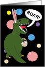 Easter Tyrannosaurus Rex Dinosaur Bunny Ears card
