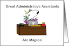 Administrative Professionals Day Unicorn Magical Funny card