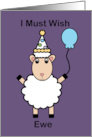 Happy Birthday Wish Ewe Sheep Funny card