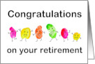 Retirement Congratulations From All Of Us Colorful Fingerprints card