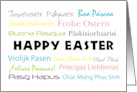 Happy Easter Colorful Many Languages card