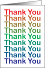 Thank You Can’t Say It Enough Colorful Rainbow card