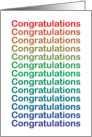 Congratulations Can’t Say It Enough Colorful Rainbow card