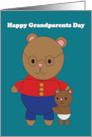 From Grandson Happy Grandparents Day Bear Cute Grandpa card