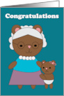 Congratulations on New Granddaughter Bear card