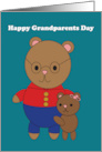 From Granddaughter Happy Grandparents Day Bear Cute Grandpa card