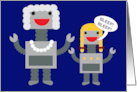 For Grandma on Grandparents Day From Granddaughter Robot card