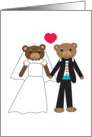 Congratulations Bear Wedding Card