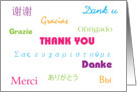 Thank You in Many Languages card