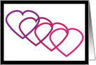 Interlocking Heart Valentine card