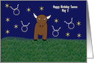 Taurus Bull Birthday Card