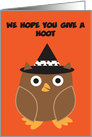 Halloween Owl Hoot Customizable Party Invitation card
