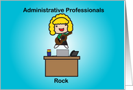 Administrative Professionals Rock Text Card