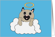 Angel Cat on Cloud Pet Sympathy card
