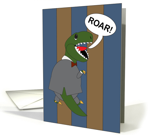 For Male Boss's Day Tyrannosaurus Rex Dinosaur card (1096058)