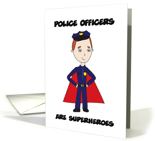 Police Officers Superheroes Thank You card (1274920)