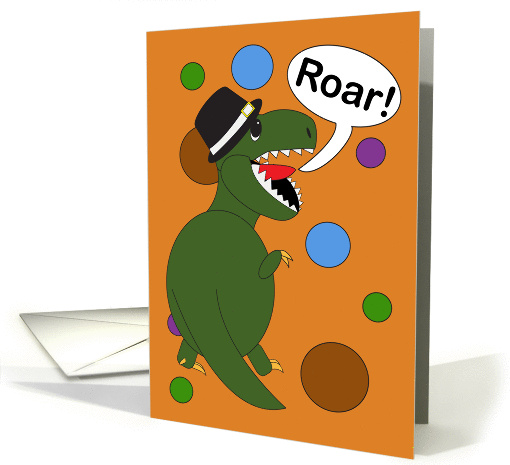 Thanksgiving Tyrannosaurus Rex Dinosaur card (1395282)