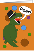 Thanksgiving Tyrannosaurus Rex Dinosaur card