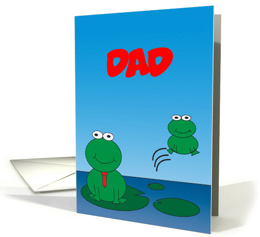 Father's Day Dad Child Frogs Personalize card (1525352)