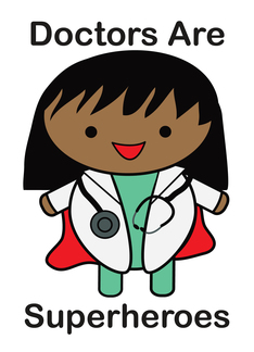 Doctor Superheroes Doctors' Day African American Female