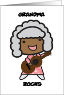 Black Grandma Rocks Funny Grandparents Day card