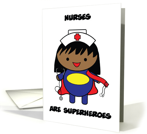 Nurses Black SuperHero National Nurse Appreciation Day card (1606882)