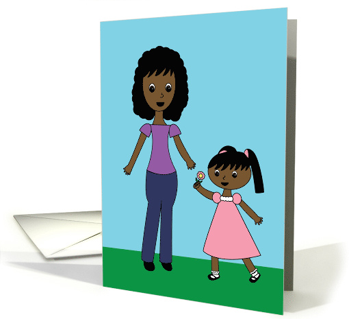 For Mom on Mother's Day from Daughter African American Black card
