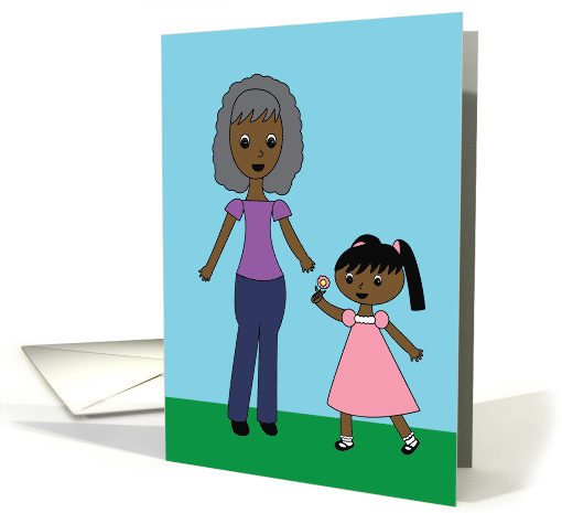 For Grandmother on Grandparents Day from Granddaughter Black card