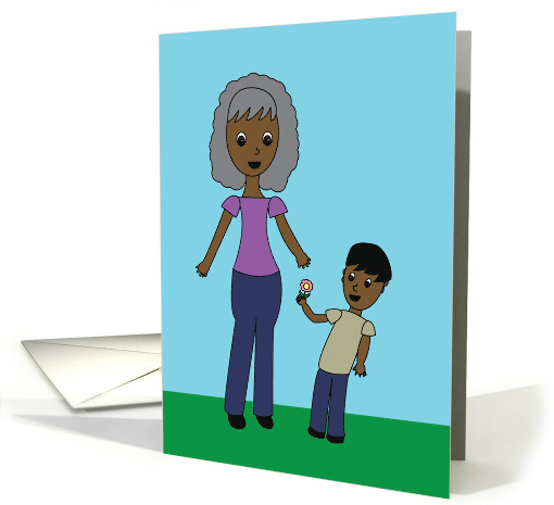 For Grandmother on Grandparents Day from Grandson Black card (1632414)