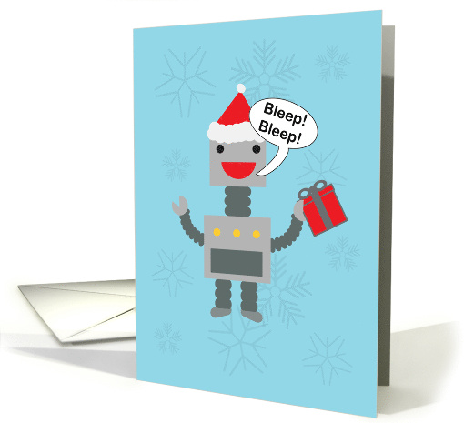 Christmas Robot Snowflake Bleep Bleep Funny card (1635284)