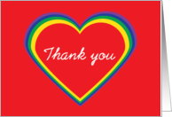 Thank You Love Hearts Bright Colors card