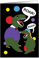 Happy Grandparents Day from Granddaughter Dinosaur Roar card