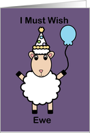 Happy Birthday Wish Ewe Sheep Funny card