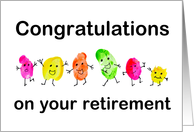 Retirement Congratulations From All Of Us Colorful Fingerprints card