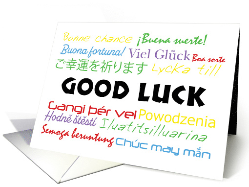 Good Luck Many Languages Colorful card (1760904)