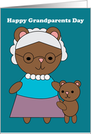 From Grandson Happy Grandparents Day Bear Cute Grandma card