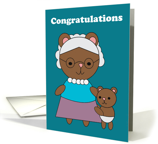 Congratulations on New Grandson Bear card (1766838)