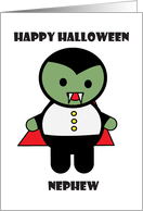 for nephew Happy Halloween Cute Vampire card