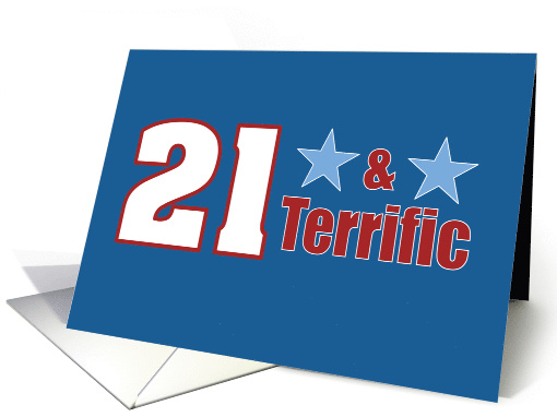 21 and Terrific Stars Red White Blue For Him card (1893048)