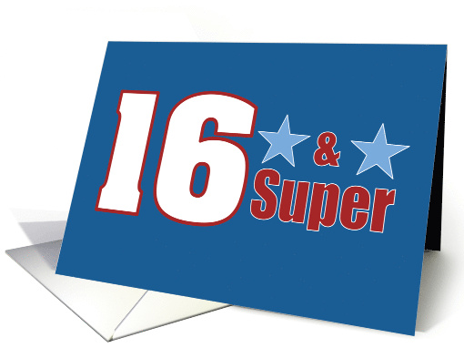 16 and Super Stars Red White Blue For Him card (1895860)