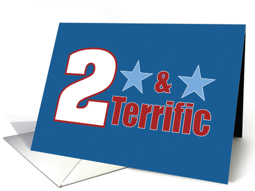 2 and Terrific for Him Red White Blue Stars card (1899464)