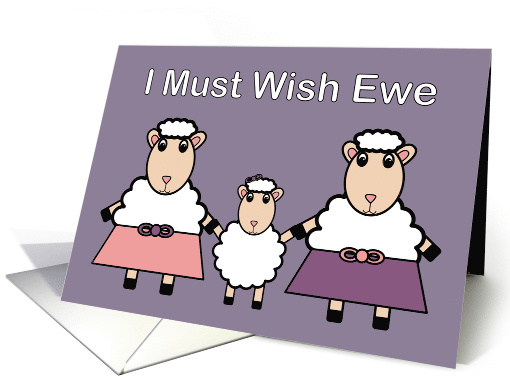 For Both My Moms Happy Mothers Day Funny Sheep From Daughter card