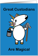 Custodian Congratulations Retirement Magical Unicorn Funny
